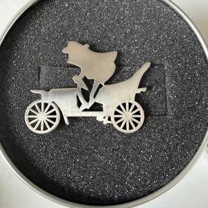 Disney Mr Toad Wild ride Car Silver Weather Vain pin Collectible Tin